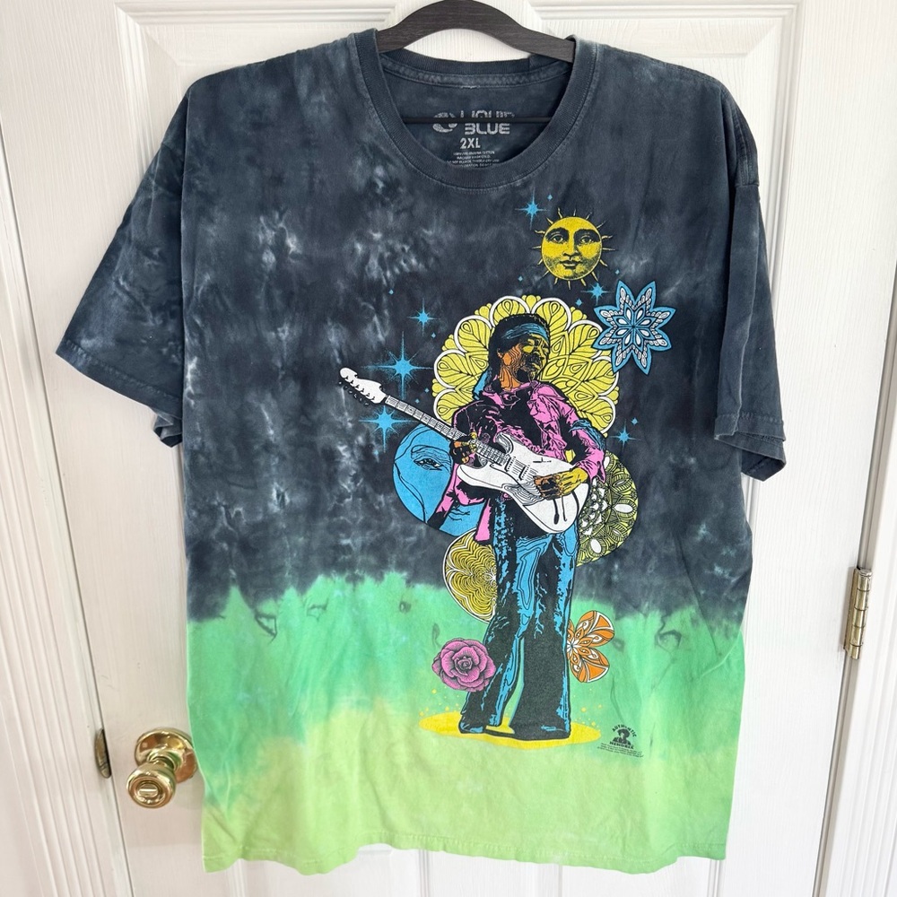 Jimi Hendrix Shrooms Tie-Dye T-Shirt 2XL